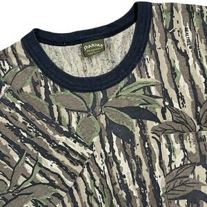 Vintage Spartan Realtree Bark Camo Pocket TShirt Men L Brown Vintage USA 80s 90s